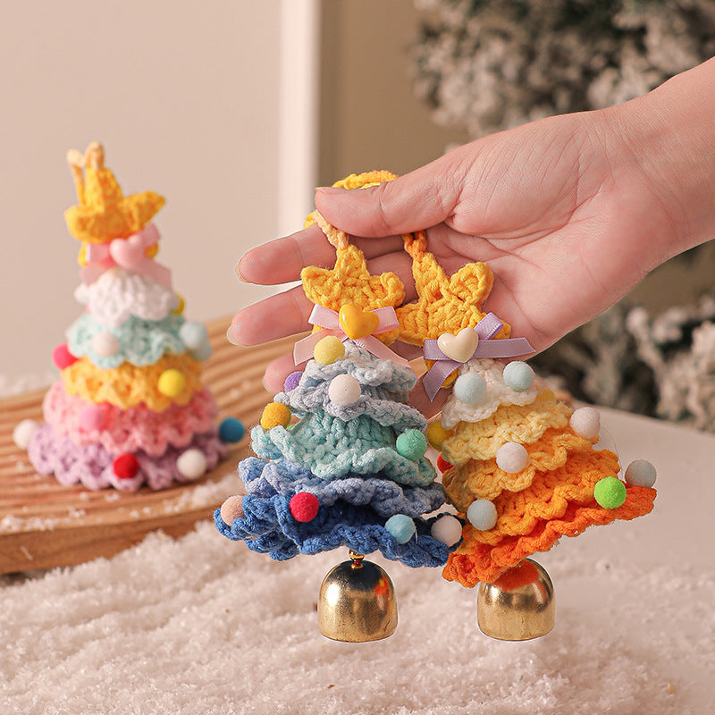 Wholesale  Wool Crochet Christmas Tree Ornaments Decoration Car Pendants